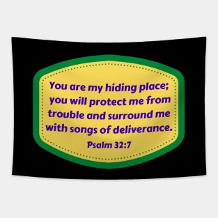 Bible Verse Psalms 32:7 Tapestry