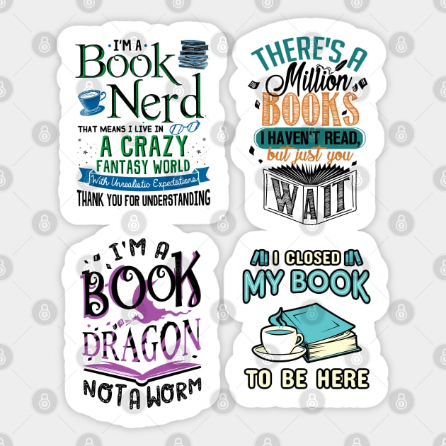 Stickers with Books, Stickers for Book Lovers