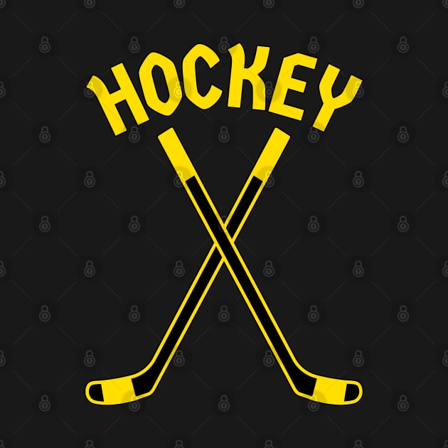 HOCKEY CROSSED STICKS LOGO by HOCKEYBUBBLE