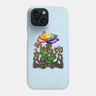 Rainbow Rose and Thorns Phone Case