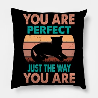 You Are Perfect Just The Way You Are - For Cat Lovers Pillow