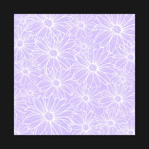 Lilac flower line print by Laursartt