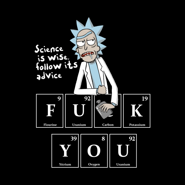 Science is Wise Funny Sarcastic Quote Rick and Morty