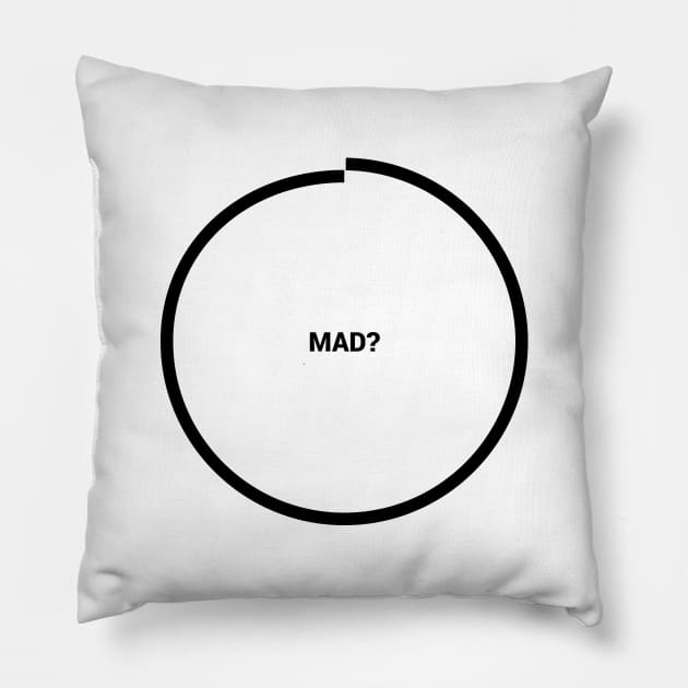 Dramabite Mad? Pillow by dramabite