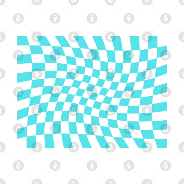 Twisted Checkered Square Pattern - Sky Blue by DesignWood Atelier