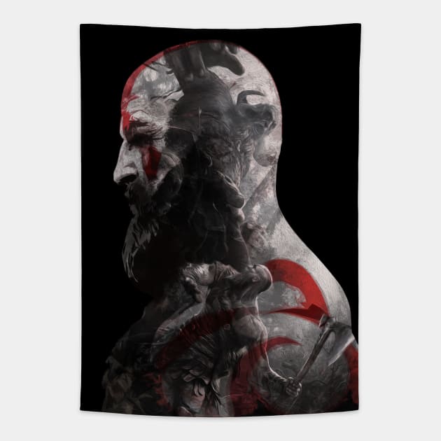 God Of War Tapestry by Franky