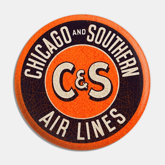 Chicago and Southern Airlines Pin by Midcenturydave