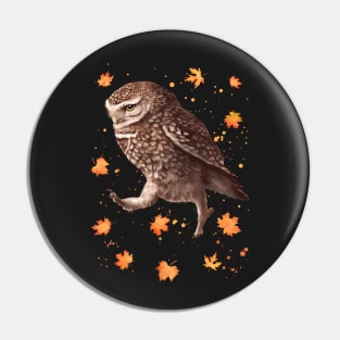 Autumn owl Pin