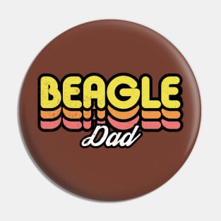 Retro Beagle Dad Pin