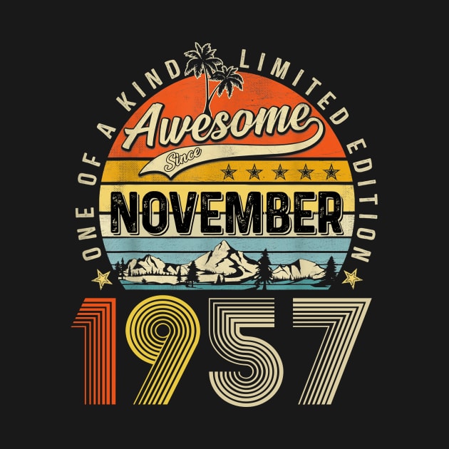 Awesome Since November 1957 Vintage 66th Birthday by PlumleelaurineArt