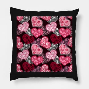 Lacy hearts pattern Pillow