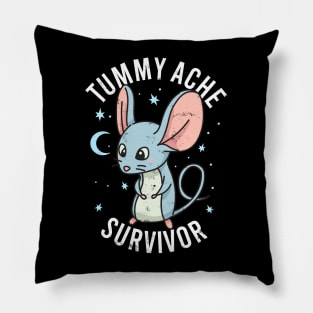 Tummy Ache Survivor Stomach Aches Abdominal Ache Funny Mouse Pillow