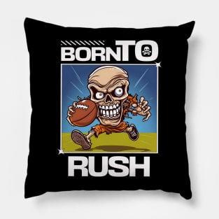 Skull Born To Rush Pillow