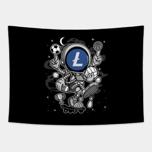 Astronaut Skate Litecoin LTC Coin To The Moon Crypto Token Cryptocurrency Blockchain Wallet Birthday Gift For Men Women Kids Tapestry