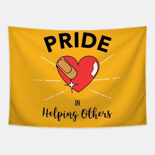 Pride in Helping Others Volunteering Tapestry by VOIX Designs