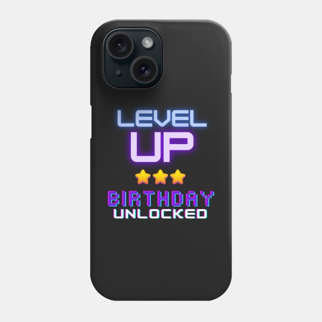 Birthday Boy Time to Level Up Video Game Birthday Phone Case by Prossori