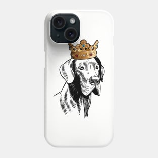 Great Dane Dog King Queen Wearing Crown Phone Case