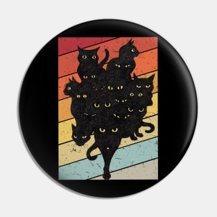 Black Cats Vintage Retro 80s 70s Pin