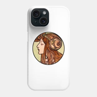 Art Nouveau woman bust  retro with colorful vintage  design Phone Case