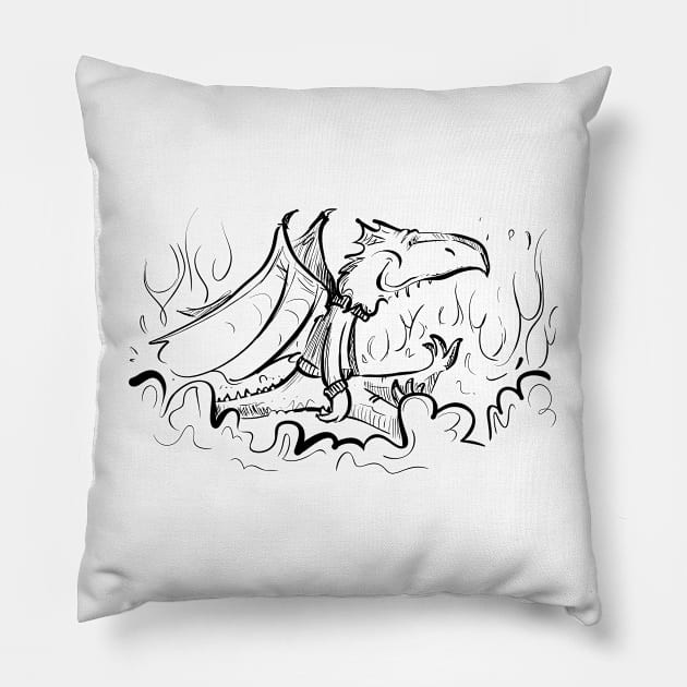 Derpy Dragon Pillow by Jason's Doodles