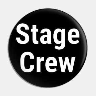 Stage Crew White Pin