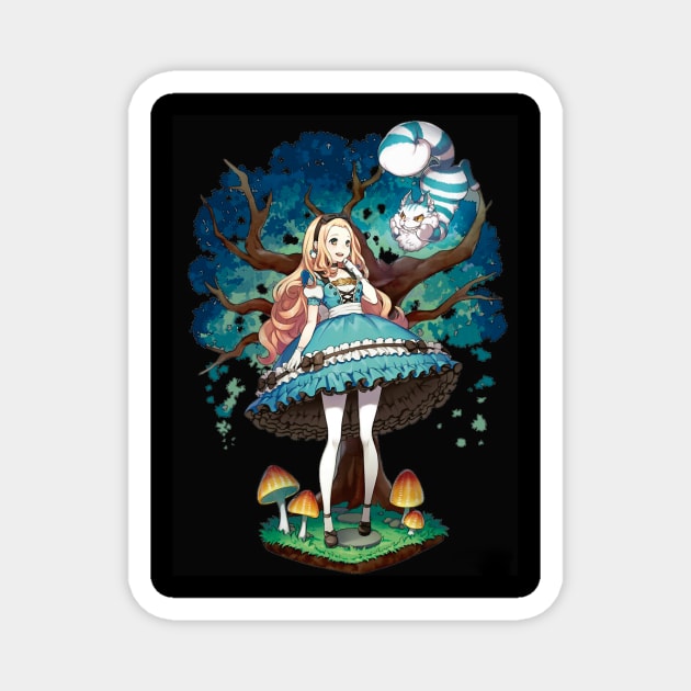 Alice in wonderland Magnet by BlackOcult