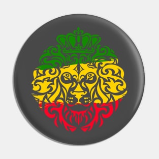 Lion of Judah, Rasta, King, Ethiopia flag Pin