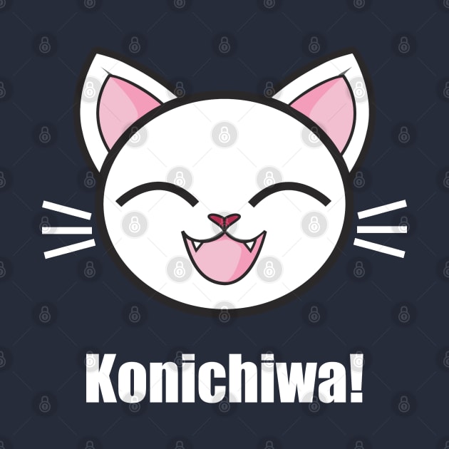 Konichiwa Japan - Cute Japanese Cat by Tesla