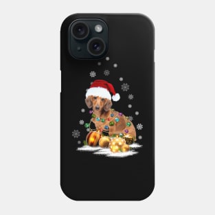 Dachshund Christmas Light Dog Lovers Funny Gifts Phone Case