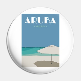 Aruba travel poster print Pin