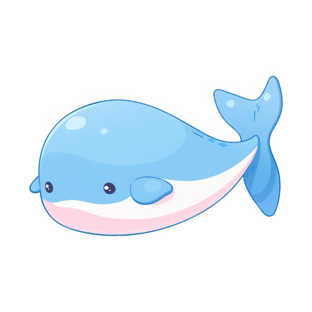 Cute baby blue whale by SundayDonuts