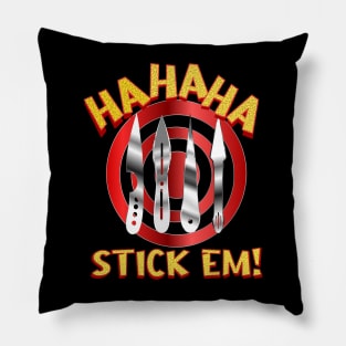 HA HA HA STICKEM! - Tree Stump Target Axe and Knife throwing Pillow