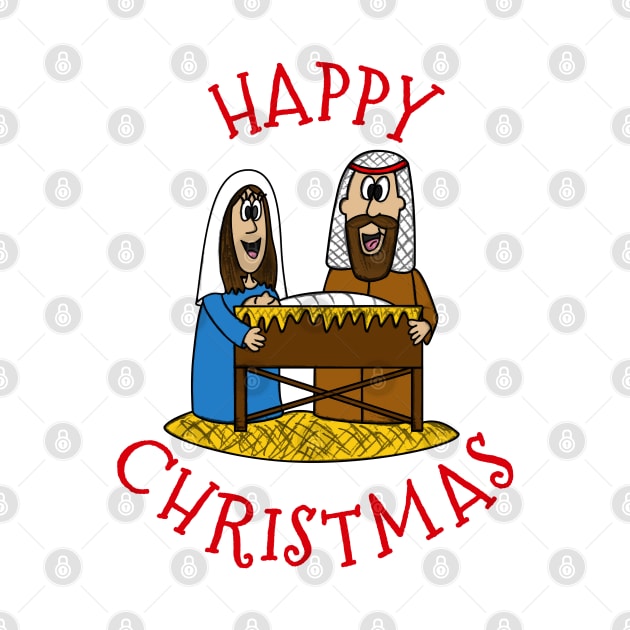 Christmas Nativity Mary And Joseph Church Xmas Funny by doodlerob