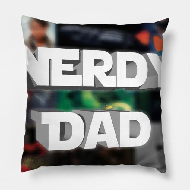 Nerdy Dad logo Pillow by Making It Up As I Go