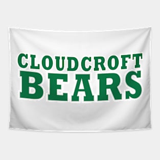 Cloudcroft Bears Logo (Green) Tapestry