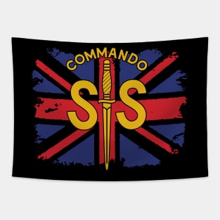 WW2 British Army No2 Commando SAS Badge with Union Jack Tapestry