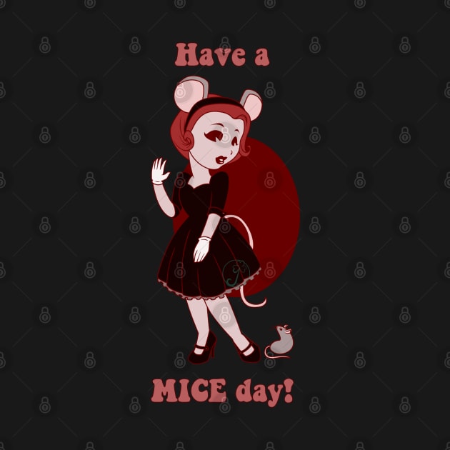 Old Cartoon Style pin up - Have a MICE day by JuditangeloZK