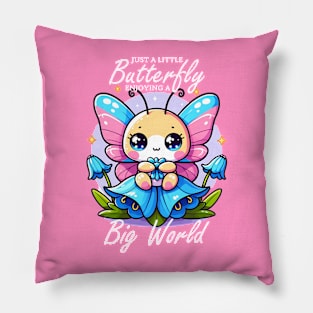 butterfly enjoy world Pillow