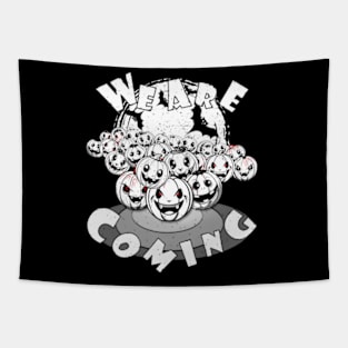 We are coming! Black and white Tapestry