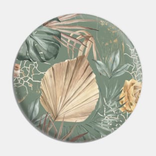 Monstera Leaves Composition Pin