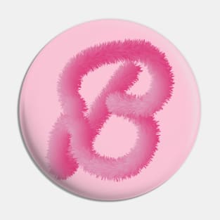B Pink Animal Initials Pin