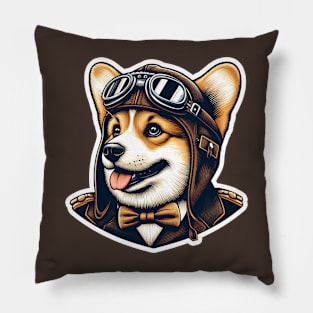 Corgi Pilot Pillow