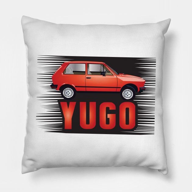 Yugo Pillow by mypointink