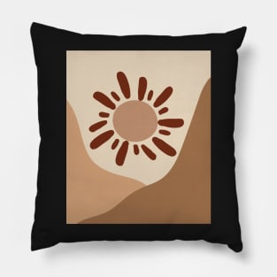 Boho Abstract Artl Landscape Sunset Mountains Design Pillow