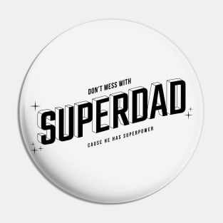 Superdad Retro Super Dad Father's Day Pin