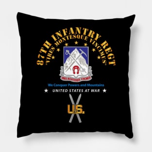 87th Infantry Regt - We Conquer w SKI Branch Pillow
