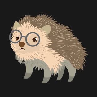 NERD Hedgehog in reading glasses T-Shirt