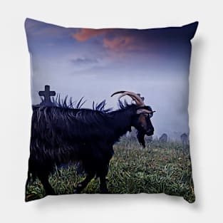 Cemetery Goat Pillow