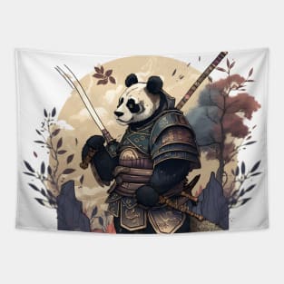 Panda Bear Ninja-Samurai Tapestry