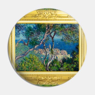 PANTONE MONET - Gold Framed Bordighera (1884) by Claude Monet Pin